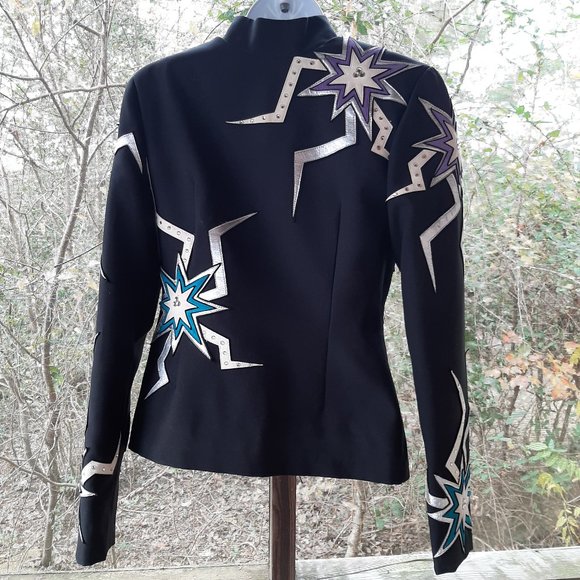 Berry Fit Women's XS / S Black Western Pleasure Horsemanship Showmanship Jacket - Picture 4 of 6